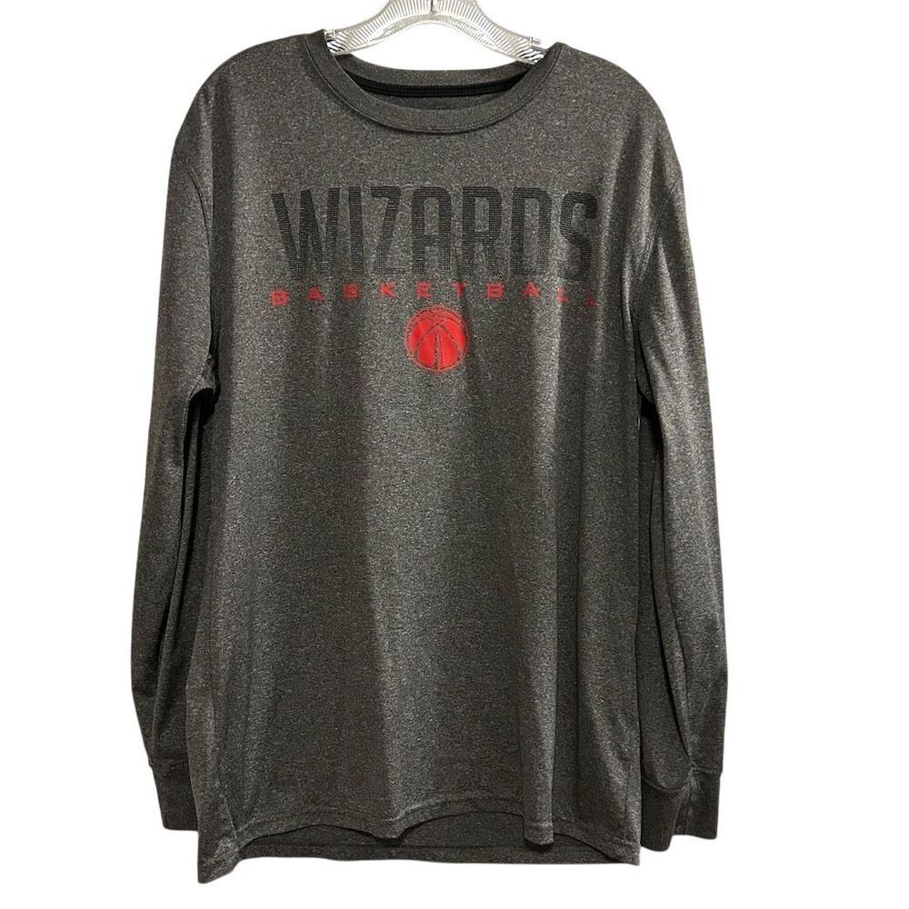 Washington Wizards‎ Men's Gray Long Sleeve Basketball Shirt Size L